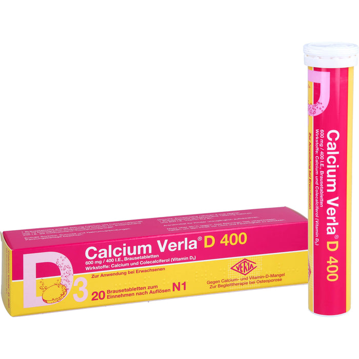 Calcium Verla D 400 Brausetabletten, 20 St. Brausetabletten