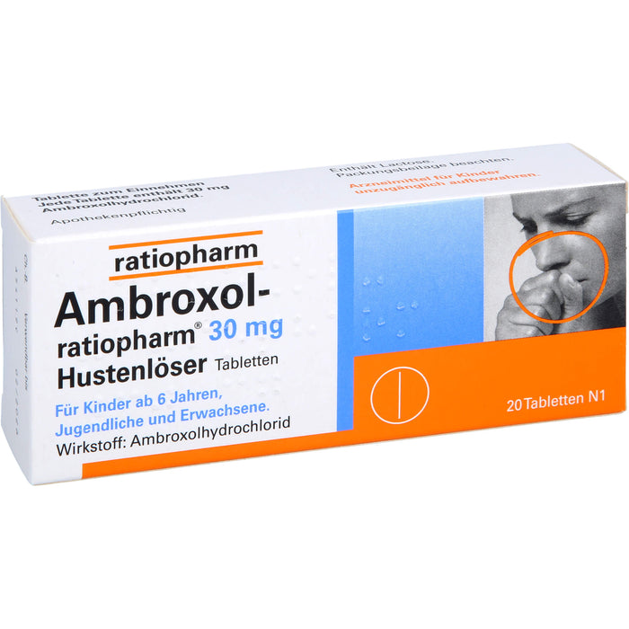 Ambroxol-ratiopharm 30 mg Hustenlöser Tabletten, 20 pc Tablettes