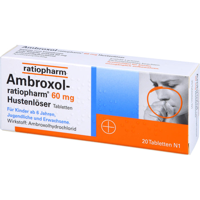 Ambroxol-ratiopharm 60 mg Hustenlöser Tabletten, 20 pc Tablettes