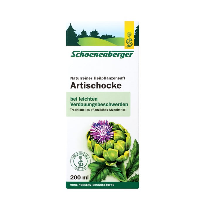 Schoenenberger Artischocke naturreiner Heilpflanzensaft, 200 ml Solution