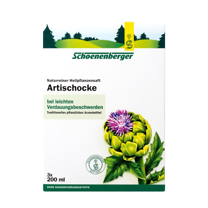 Schoenenberger Artischocke naturreiner Heilpflanzensaft, 600 ml Solution