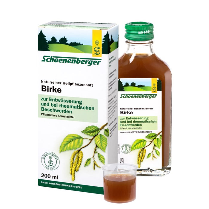 Schoenenberger Naturreiner Heilpflanzensaft Birke, 200 ml Solution