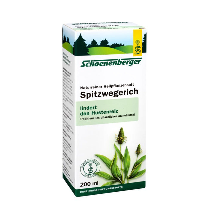 Schoenenberger Spitzwegerich naturreiner Heilpflanzensaft, 200 ml Lösung