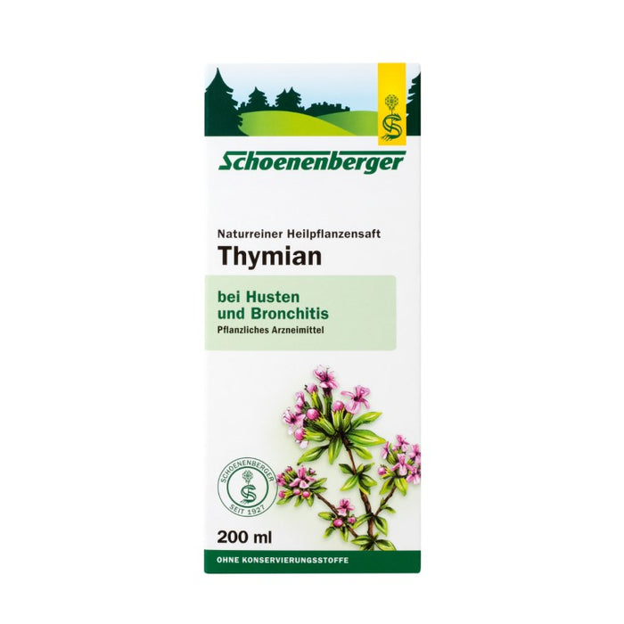 Schoenenberger Thymian naturreiner Heilpflanzensaft, 200 ml Lösung