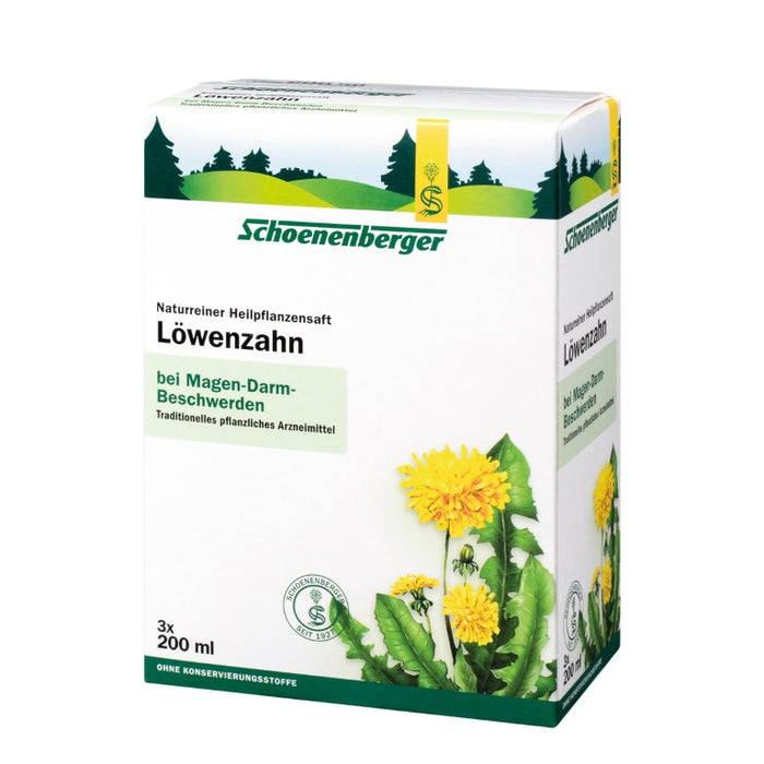 Schoenenberger Löwenzahn naturreiner Heilpflanzensaft, 600 ml Lösung