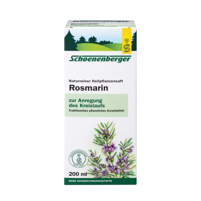 Schoenenberger Naturreiner Heilpflanzensaft Rosmarin, 200 ml Solution