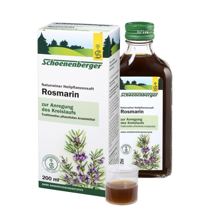 Schoenenberger Naturreiner Heilpflanzensaft Rosmarin, 200 ml Solution