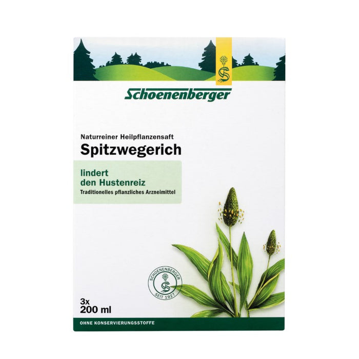 Schoenenberger Spitzwegerich naturreiner Heilpflanzensaft, 600 ml Solution