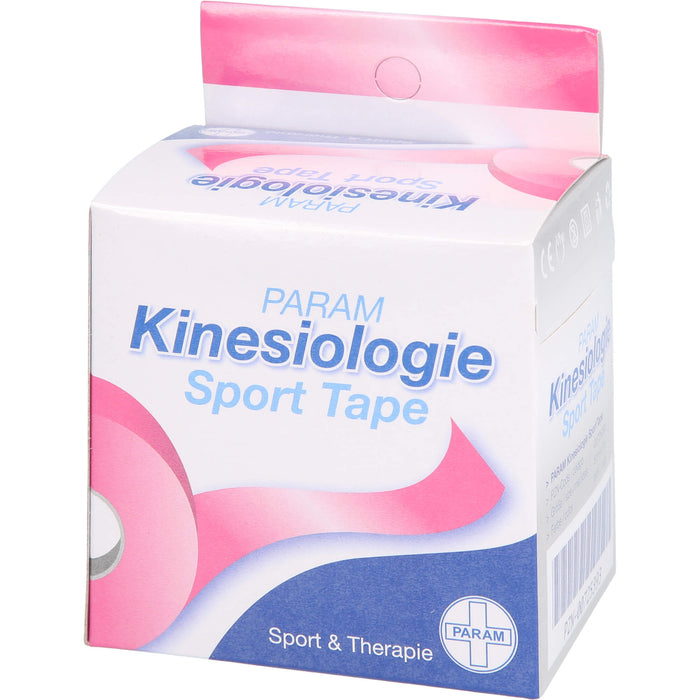 PARAM Kinesiologie Sport Tape 5 cm x 5 m Pink, 1 pcs. Patch