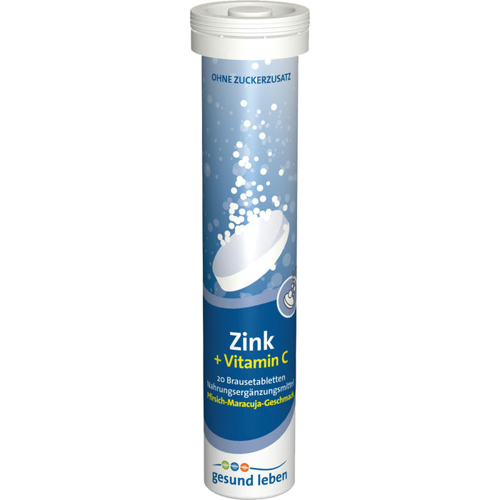 gesund leben Zink + Vitamin C Brausetabletten, 20 St BTA