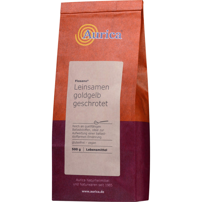 Aurica Flosano Leinsamen geschrotet, 500 g Poudre