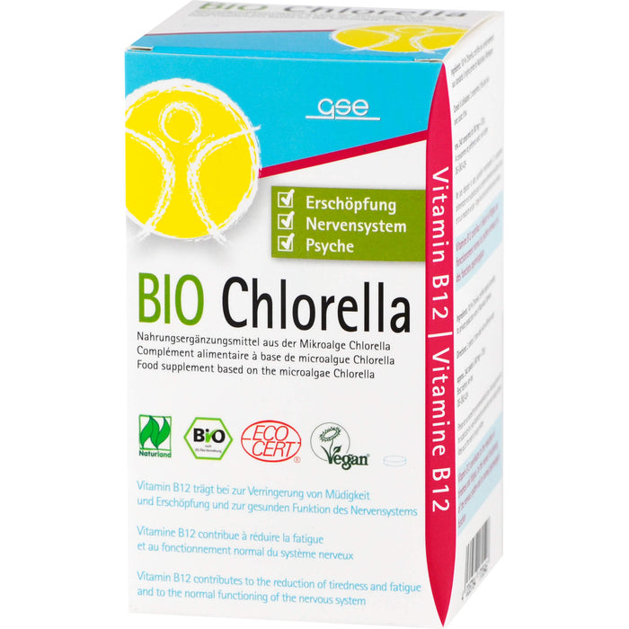 GSE Chlorella 500 mg Bio Naturland Tabletten, 240 pc Tablettes