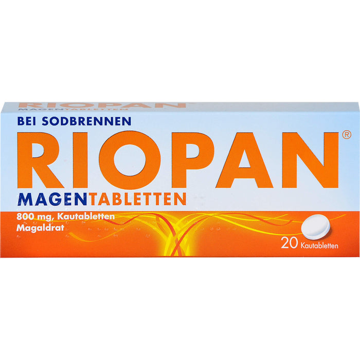 RIOPAN Magentabletten bei Sodbrennen Kautabletten, 20 pc Tablettes