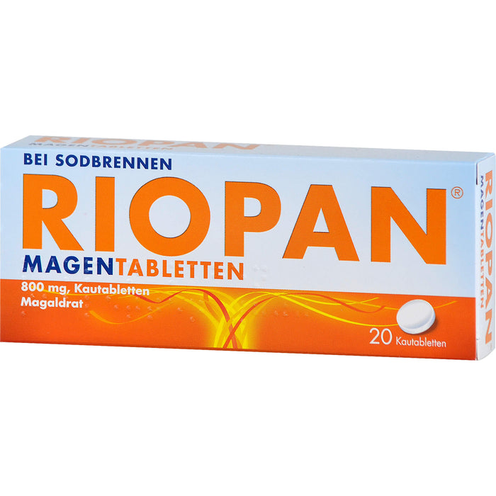 RIOPAN Magentabletten bei Sodbrennen Kautabletten, 20 pcs. Tablets