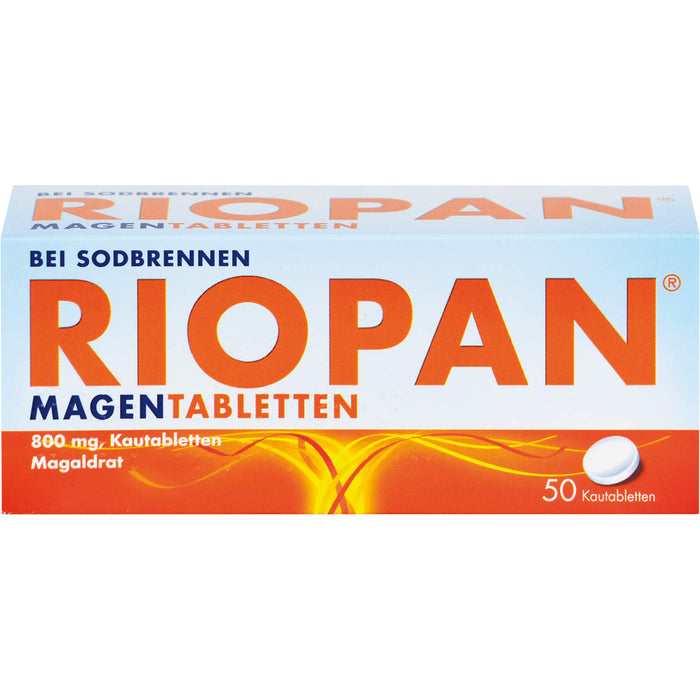 RIOPAN Magentabletten bei Sodbrennen Kautabletten, 50 pc Tablettes