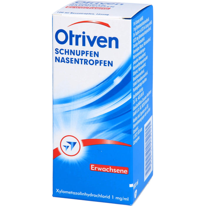 Otriven 0,1 % Nasentropfen für Erwachsene bei Schnupfen, 100 ml Solution