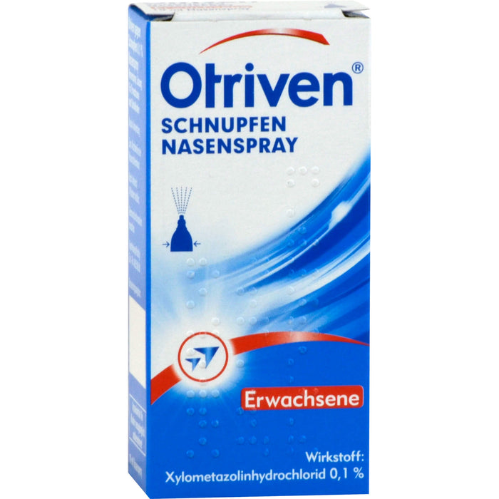 Otriven 0,1 % Nasenspray für Erwachsene bei Schnupfen, 10 ml Solution