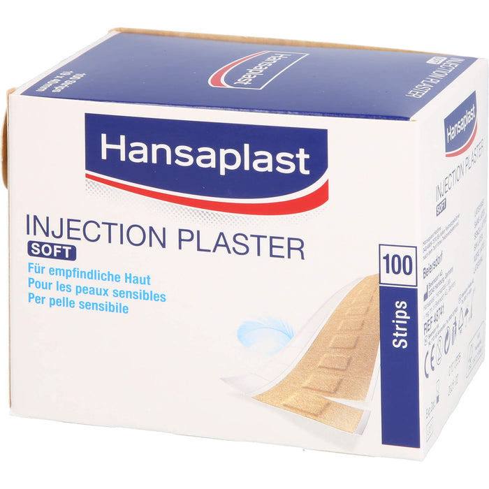 Hansaplast Soft Injektionspflaster 1,9 cm x 4 cm für empfindliche Haut, 100 pcs. Patch