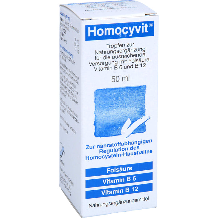 Homocyvit Tropfen zur Unterstützung eines normalen Homocystein-Stoffwechsel, 50 ml Solution