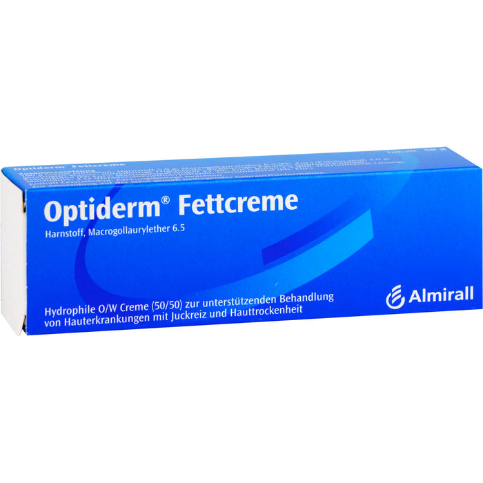 Optiderm Fettcreme bei Hauterkrankungen mit Juckreiz und Hauttrockenheit, 50 g Cream