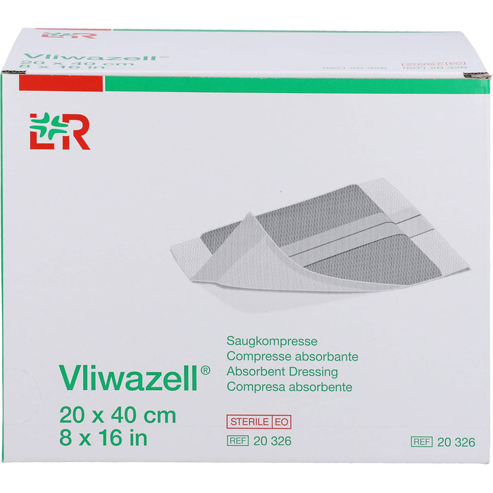 Vliwazell hochsaugfähige Universalkompresse steril 20 cm x 40 cm, 12 pcs. Compresses