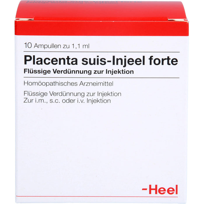 Placenta Suis Injeel forte flüssige Verdünnung, 10 pc Ampoules