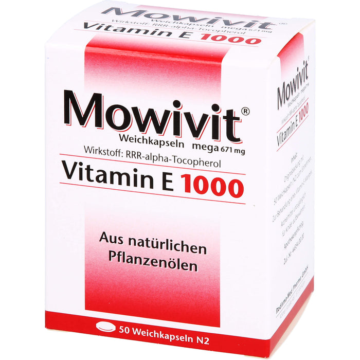 Mowivit mega Vitamin E 1000 Kapseln, 50 pcs. Capsules