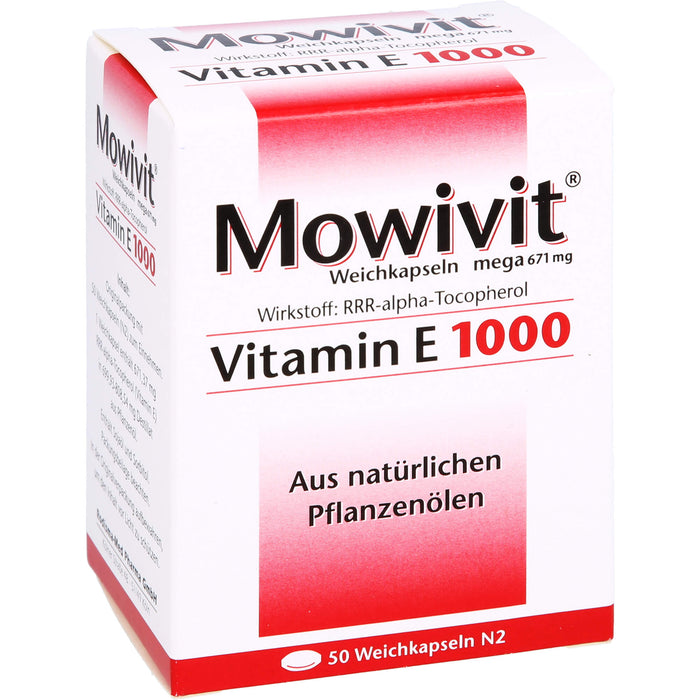 Mowivit mega Vitamin E 1000 Kapseln, 50 St. Kapseln