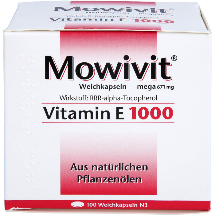 Mowivit mega Vitamin E 1000 Weichkapseln, 100 pc Capsules