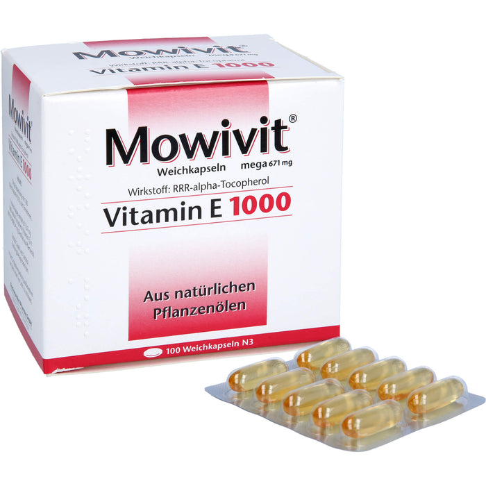 Mowivit mega Vitamin E 1000 Weichkapseln, 100 pcs. Capsules