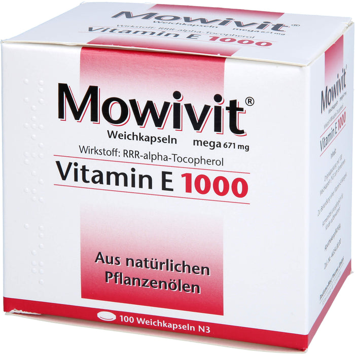 Mowivit mega Vitamin E 1000 Weichkapseln, 100 St. Kapseln