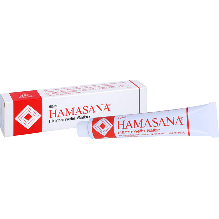 HAMASANA Hamamelis Salbe zur Hautpflege bei rissiger, spröder und trockener Haut, 50 g Onguent