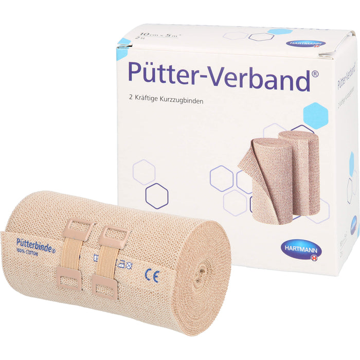 Pütter-Verband 10 cm x 5 m Kurzzugbinden, 2 pc Bandage