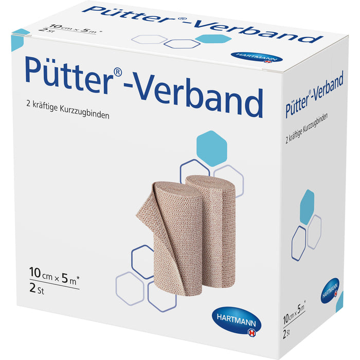 Pütter-Verband 10 cm x 5 m Kurzzugbinden, 2 St. Binde