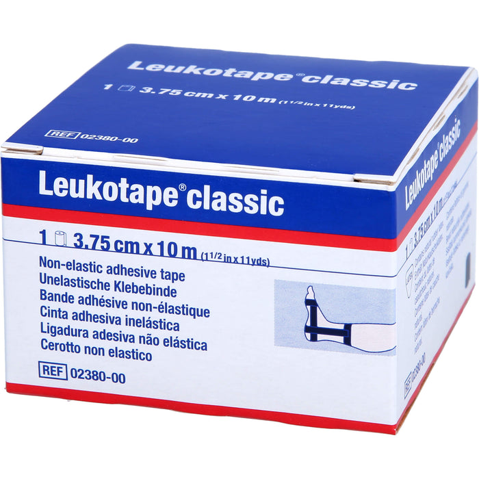 Leukotape classic 3,75 cm x 10 m schwarz Klebebinde, 1 pc Paquet