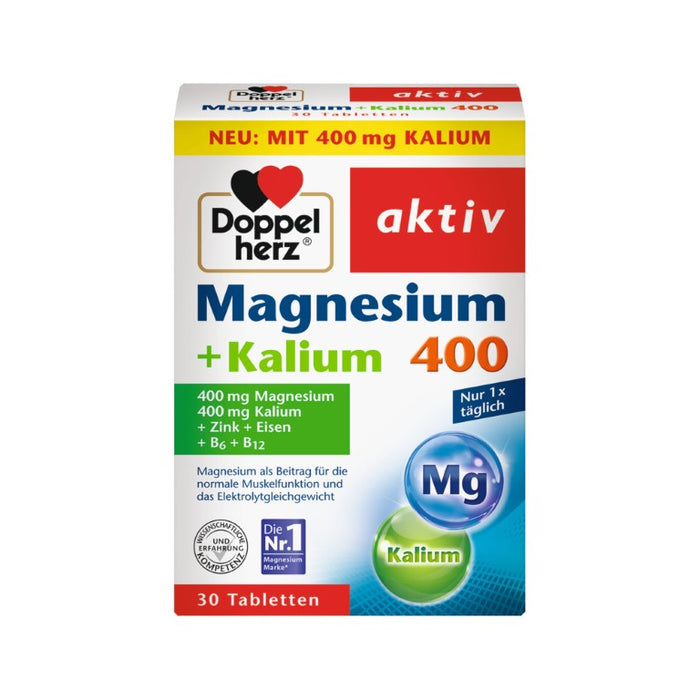 Doppelherz Magnesium + Kalium Tabletten, 30 St. Tabletten