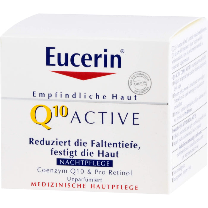 Eucerin Q10 Active Anti-Falten Nachtpflege Creme, 50 ml Creme