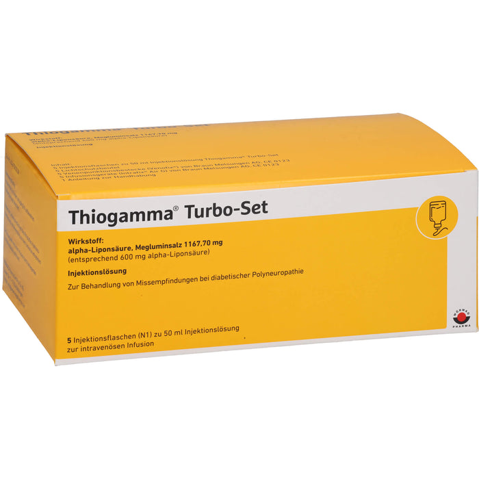 Thiogamma Turbo-Set (inkl. Inf.zubehör) Inj.-Lsg., 5X50 ml IFL