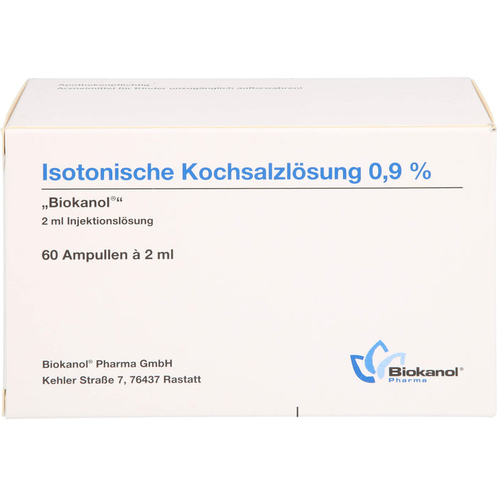 Isotonische Kochsalzlösung 0,9% Biokanol, 2 ml, 60X2 ml AMP