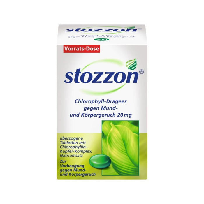 stozzon Chlorophyll-Dragees gegen Mund- und Körpergeruch, 200 pc Tablettes