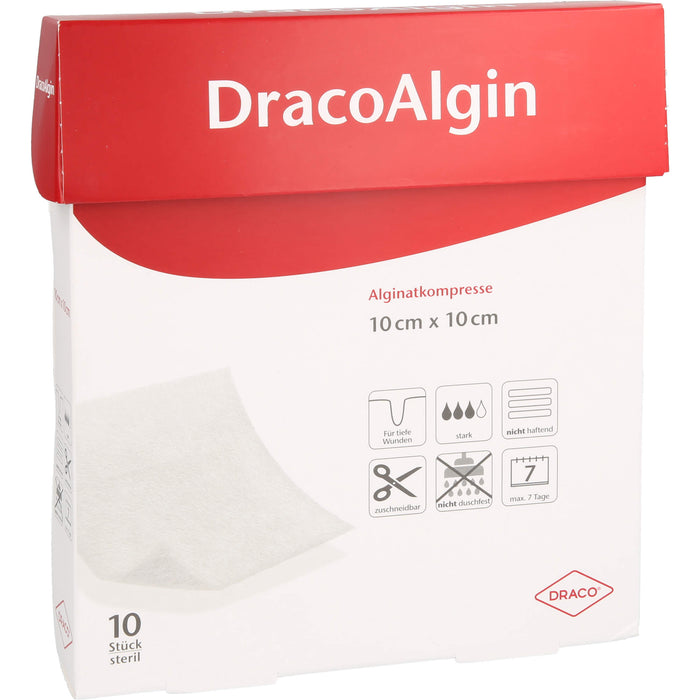 DracoAlgin Alginat Wundauflage, 10 St KOM