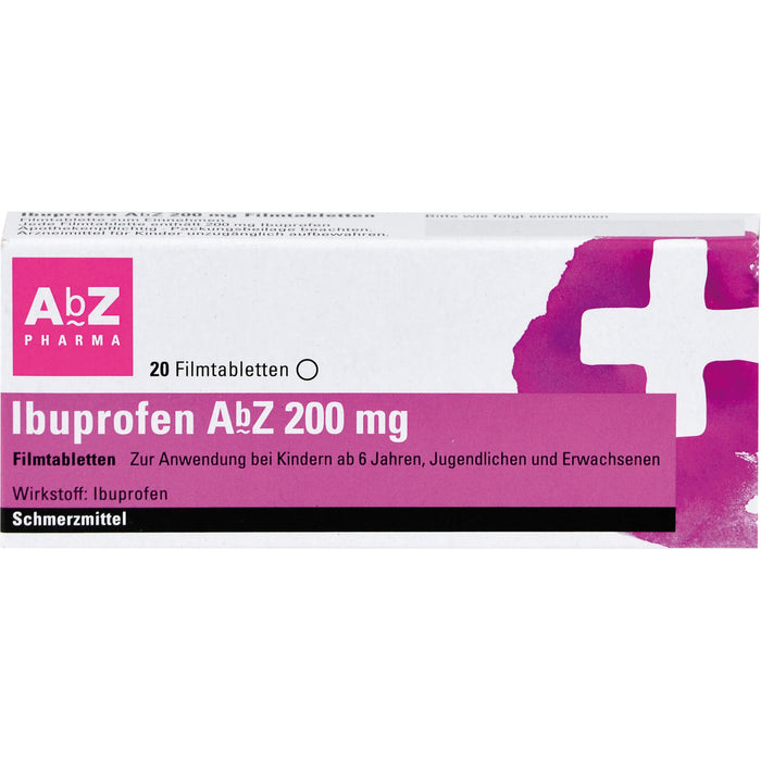 Ibuprofen AbZ 200 mg Filmtabletten, 20 pcs. Tablets