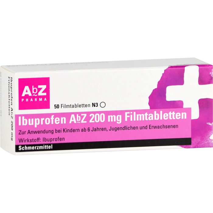 Ibuprofen AbZ 200 mg Filmtabletten Schmerzmittel, 50 St. Tabletten