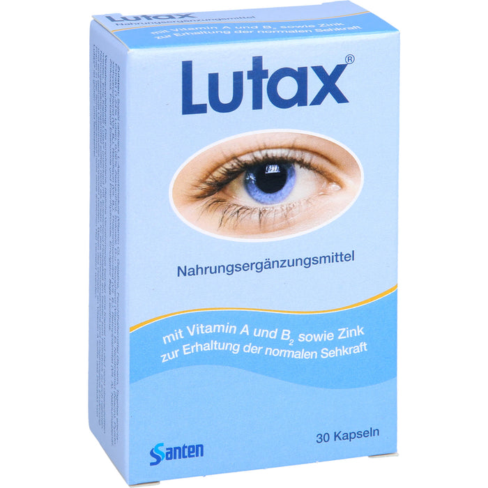 Santen Lutax Kapseln zur Erhaltung normaler Sehkraft, 30 pcs. Capsules