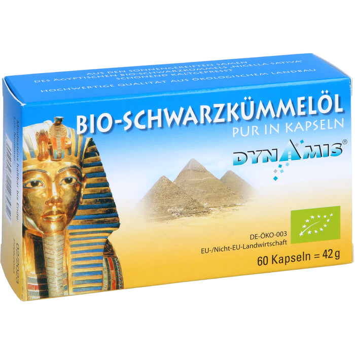 DYNAMIS Bio-Schwarzkümmelöl pur in Kapseln, 60 pcs. Capsules