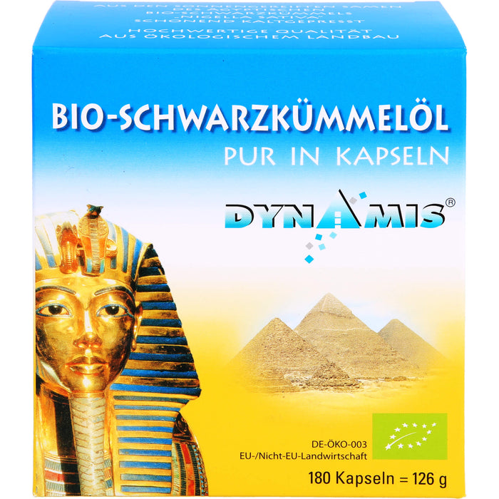 DYNAMIS Bio-Schwarzkümmelöl pur in Kapseln, 180 pc Capsules