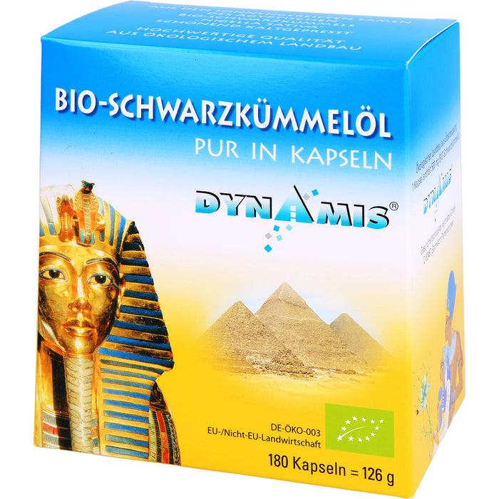 DYNAMIS Bio-Schwarzkümmelöl pur in Kapseln, 180 St. Kapseln