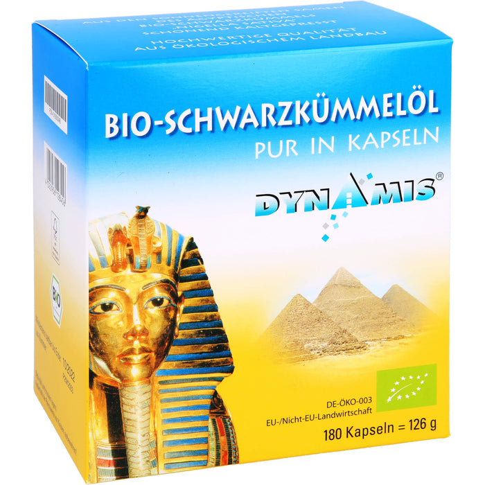 DYNAMIS Bio-Schwarzkümmelöl pur in Kapseln, 180 pcs. Capsules