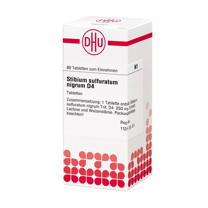 DHU Stibium sulfuratum nigrum D4 Tabletten, 80 pc Tablettes