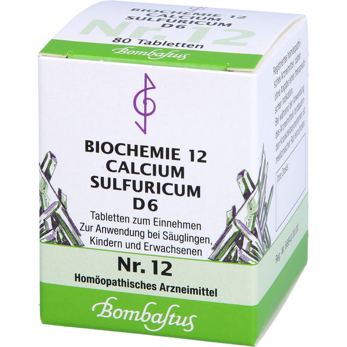 Biochemie 12 Calcium sulfuricum Bombastus D6 Tbl., 80 St TAB